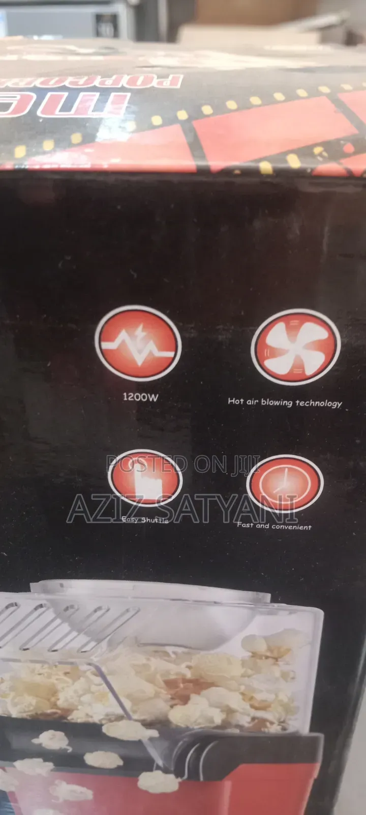 Meixi a-209 Popcorn Machine 1200W Electric Hot Air Popcorn Maker