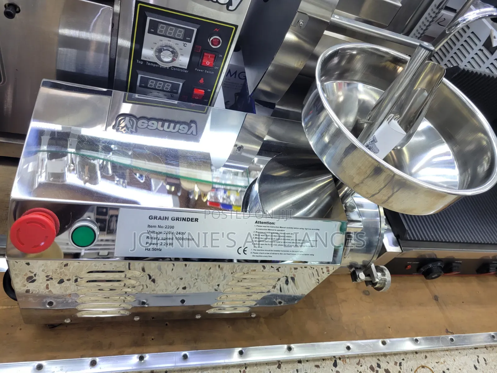 Commercial Grain Grinder 2.2kW Stainless Steel