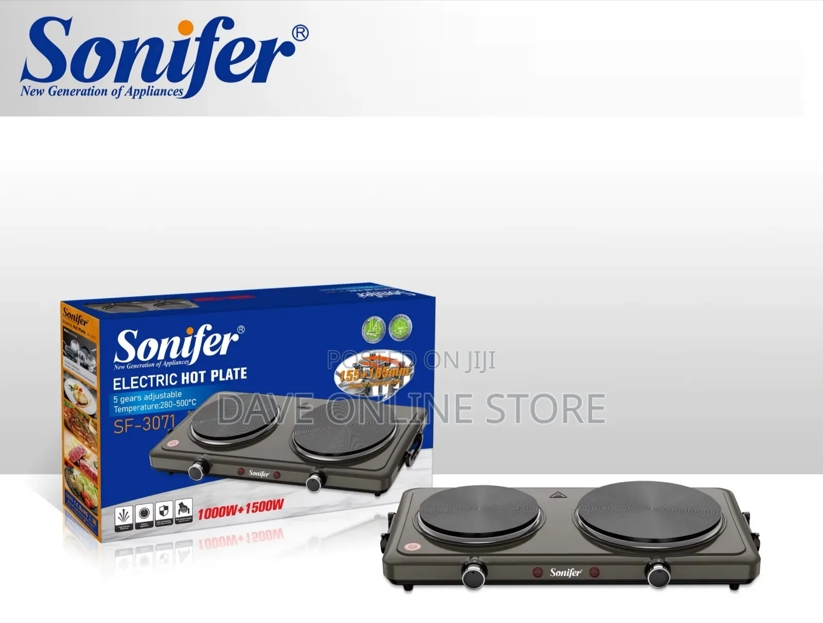 Sonifer SF-3071 Double Electric Hot Plate