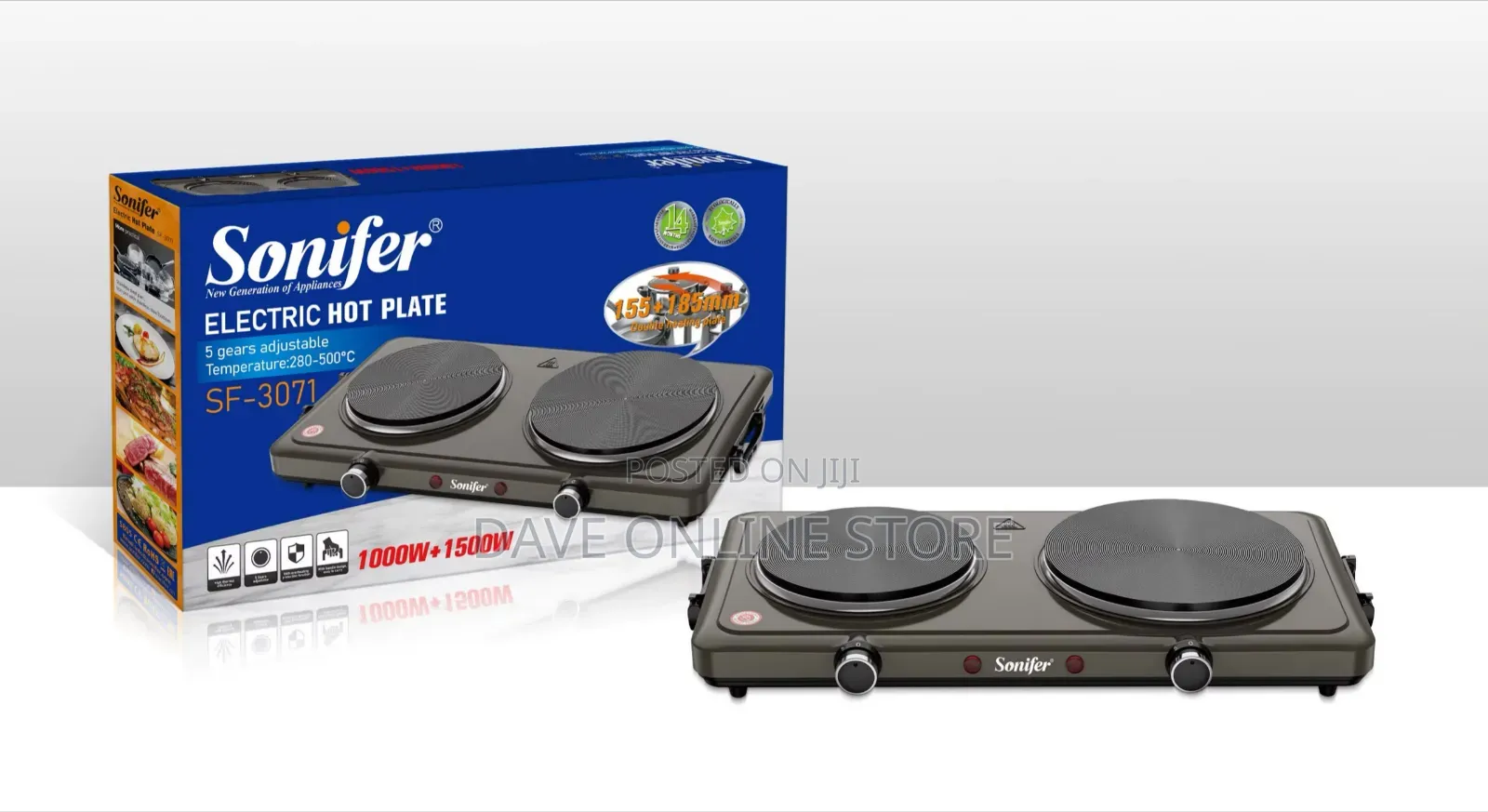Sonifer SF-3071 Double Electric Hot Plate