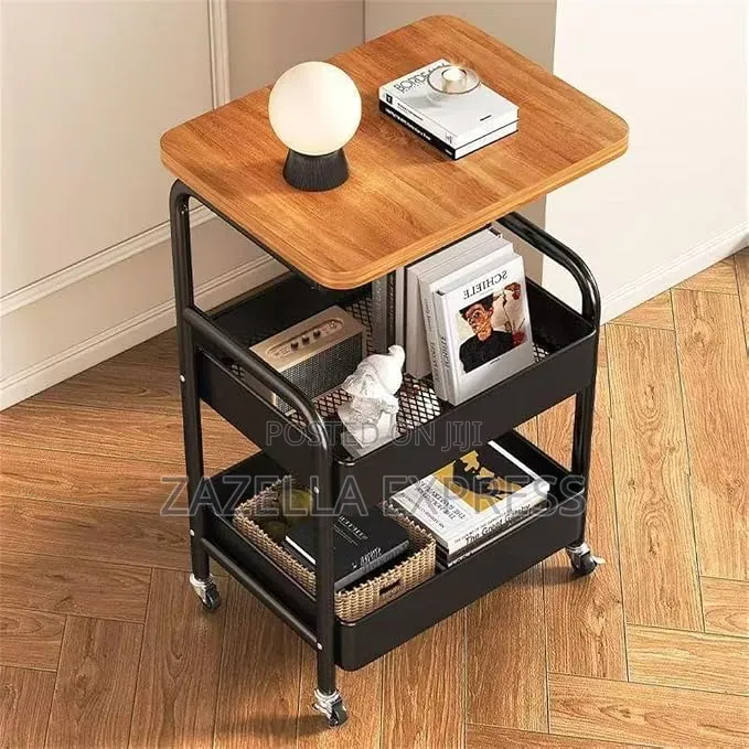 Storage Trolley With Table Top 3 Tier Mettal Trolley