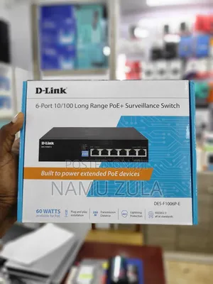 D-Link 6-Port 10/100 Long Range poE+surveillance Switch