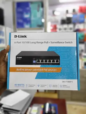 D-Link 6-Port 10/100 Long Range poE+surveillance Switch