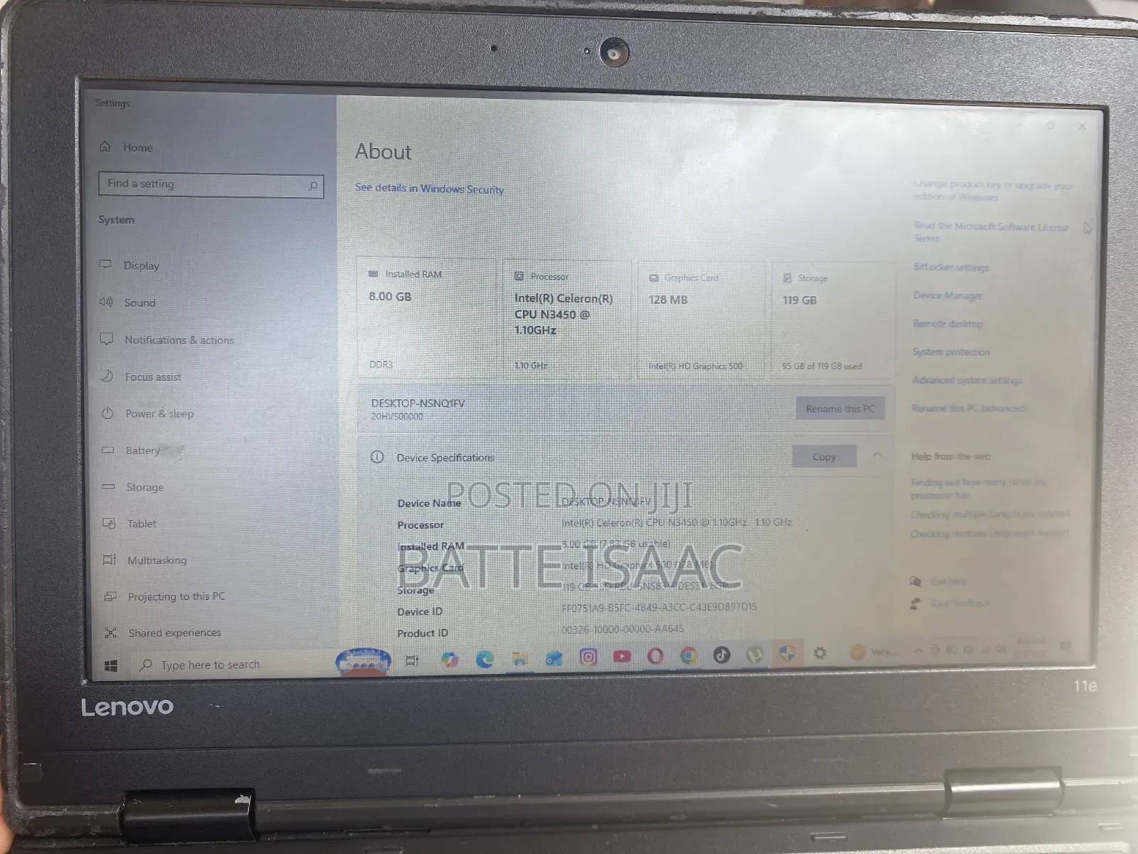 Laptop Lenovo ThinkPad T470s 8GB Intel Celeron SSD 128GB