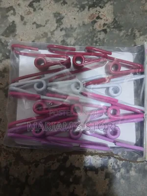 A Pack of Colorful, Coated Pegs