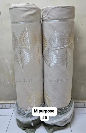 Cream , Blue ,Green and Grey Curtain in Mettalic Fabric