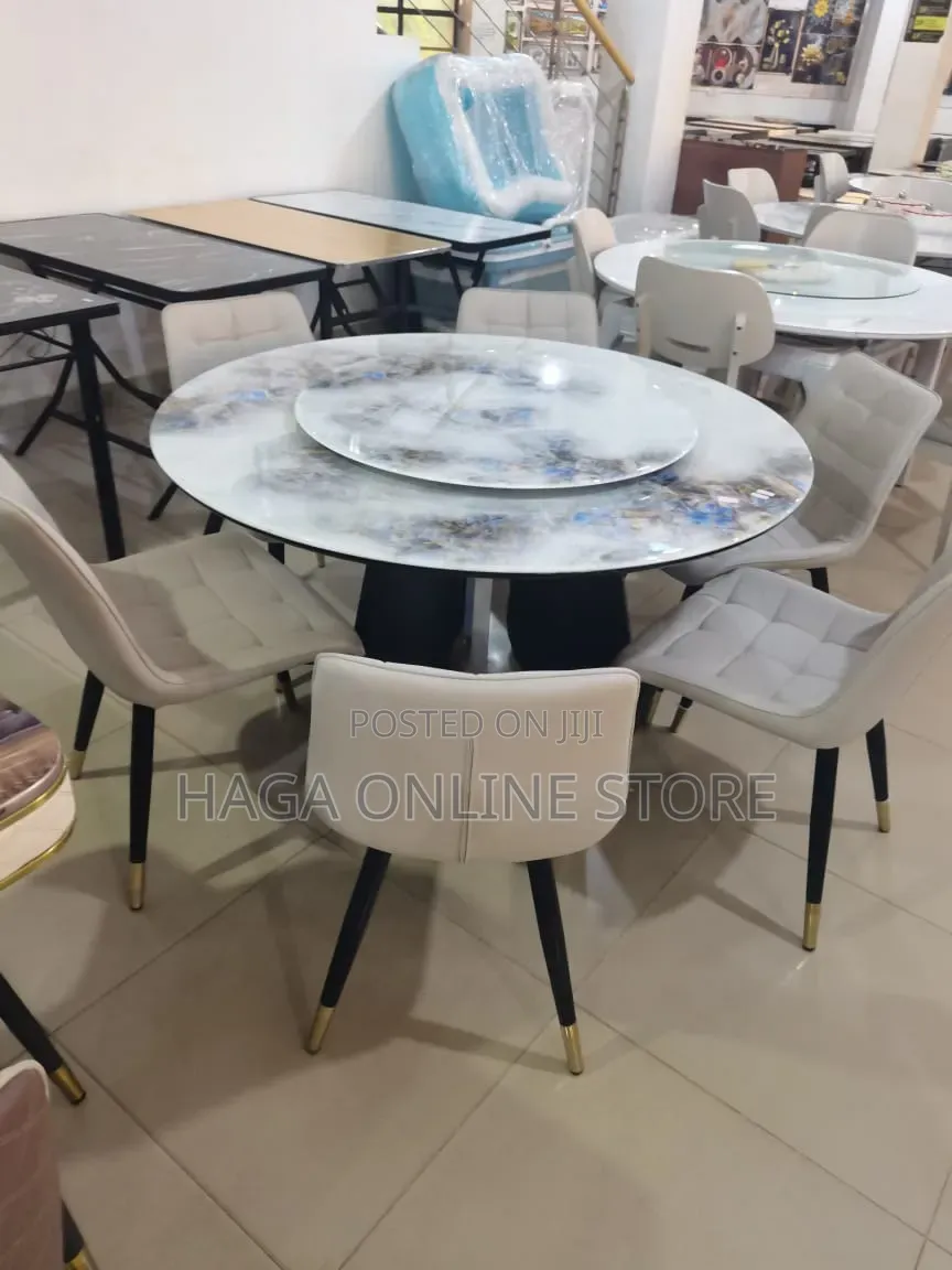 Marble Round 6 Seaters Dinning