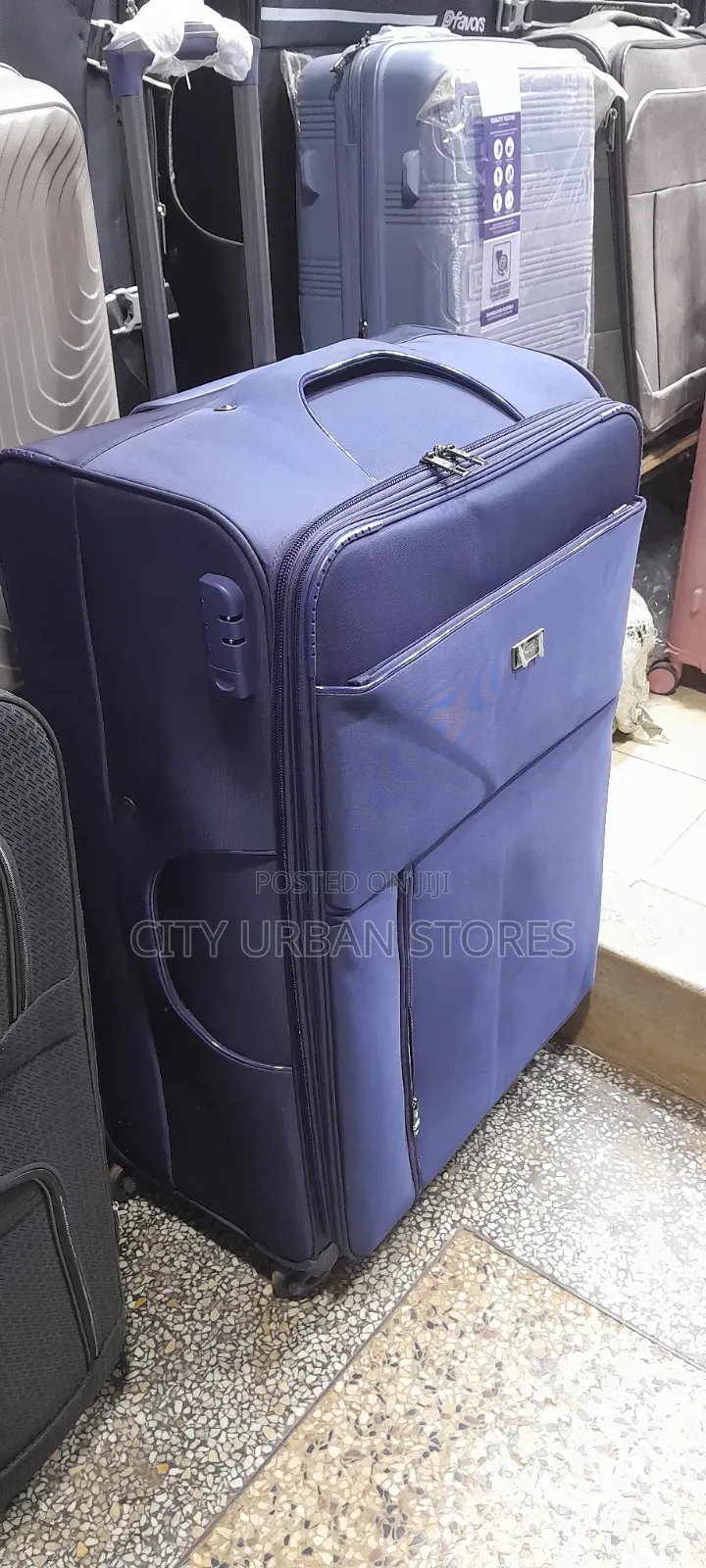 Dfavours Large Blue Suitcase