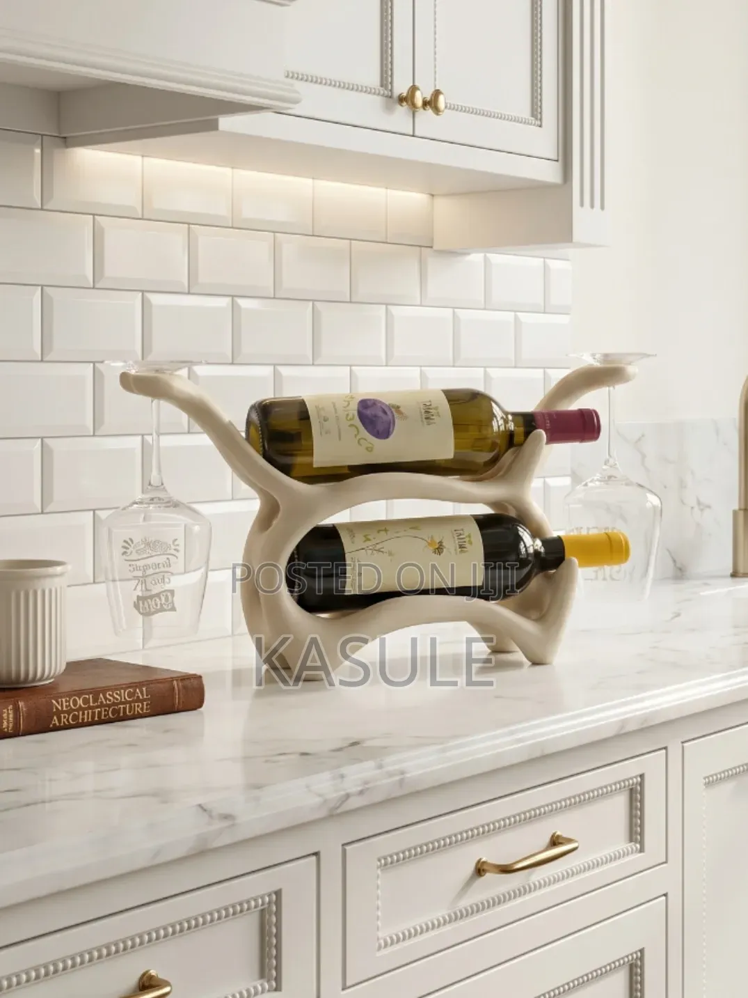 Organic Wine Rack Glass Holder (2 Bottles