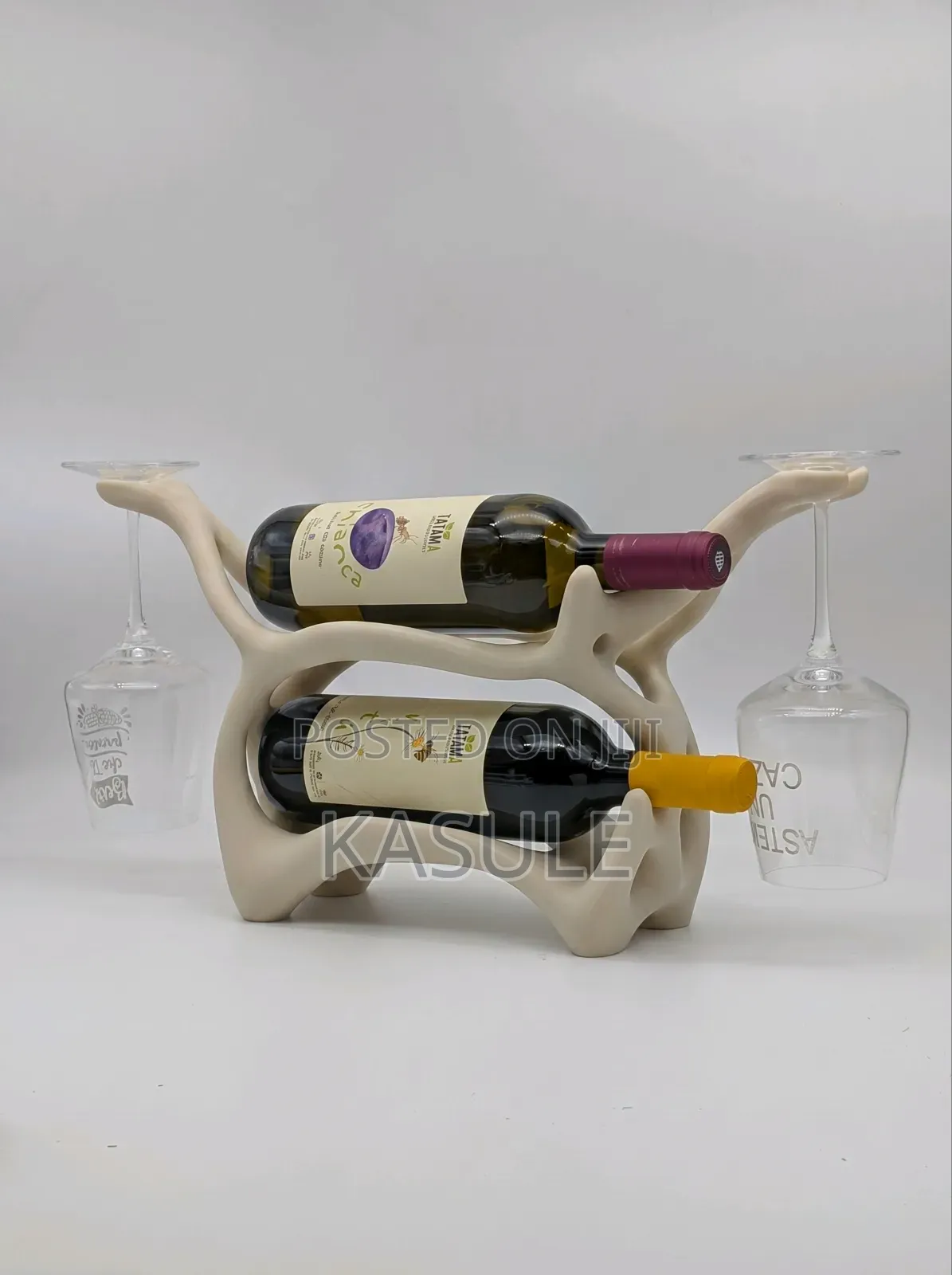 Organic Wine Rack Glass Holder (2 Bottles