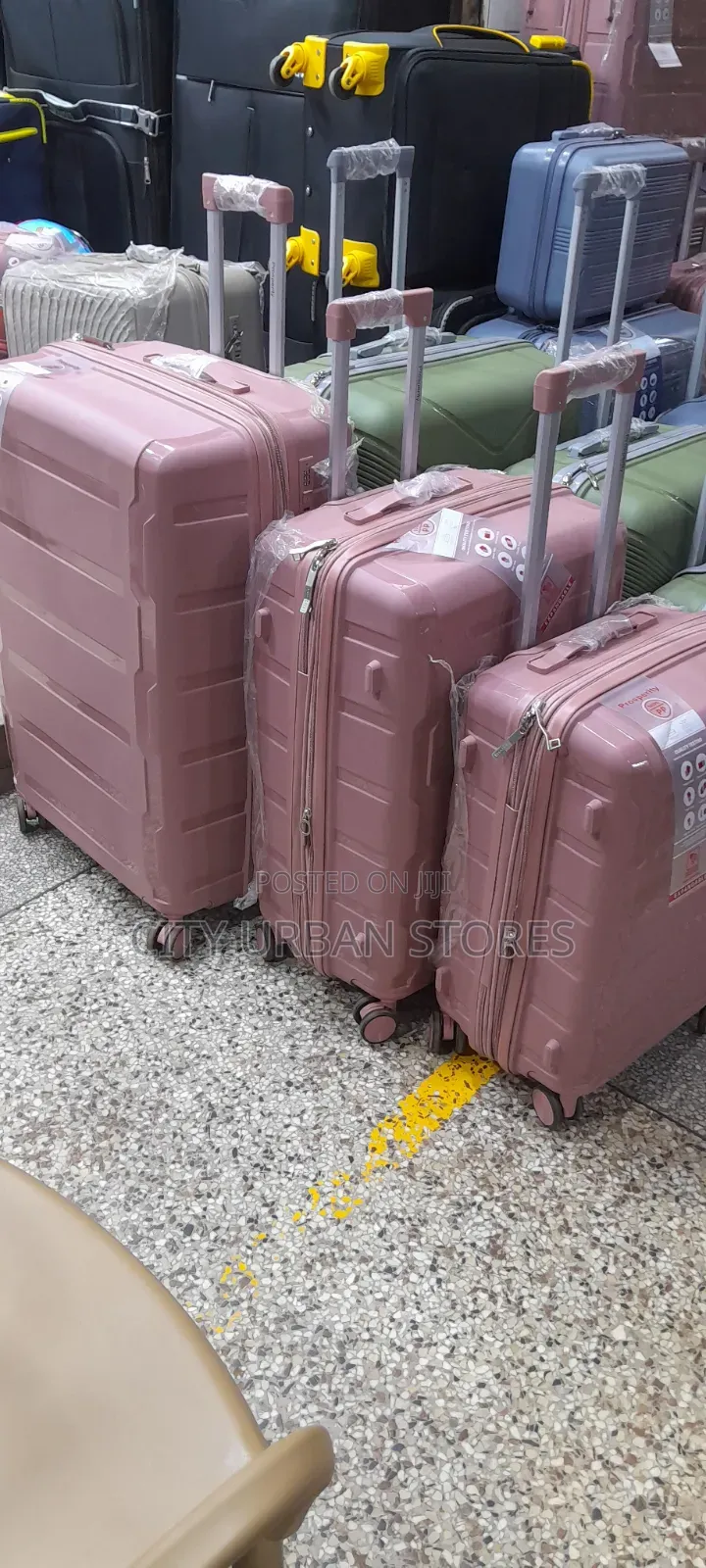 3pcs Full Set Rubber Suitcases