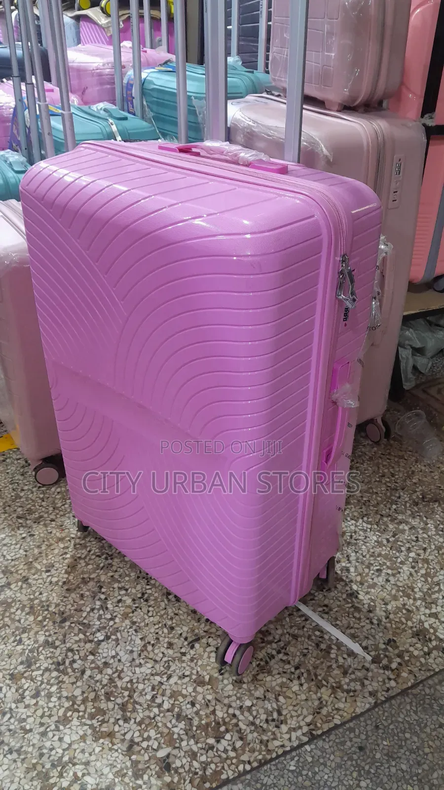 Pinky Large Size Rubber Suitcase