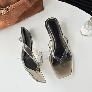 Clear Low Heel Sandles