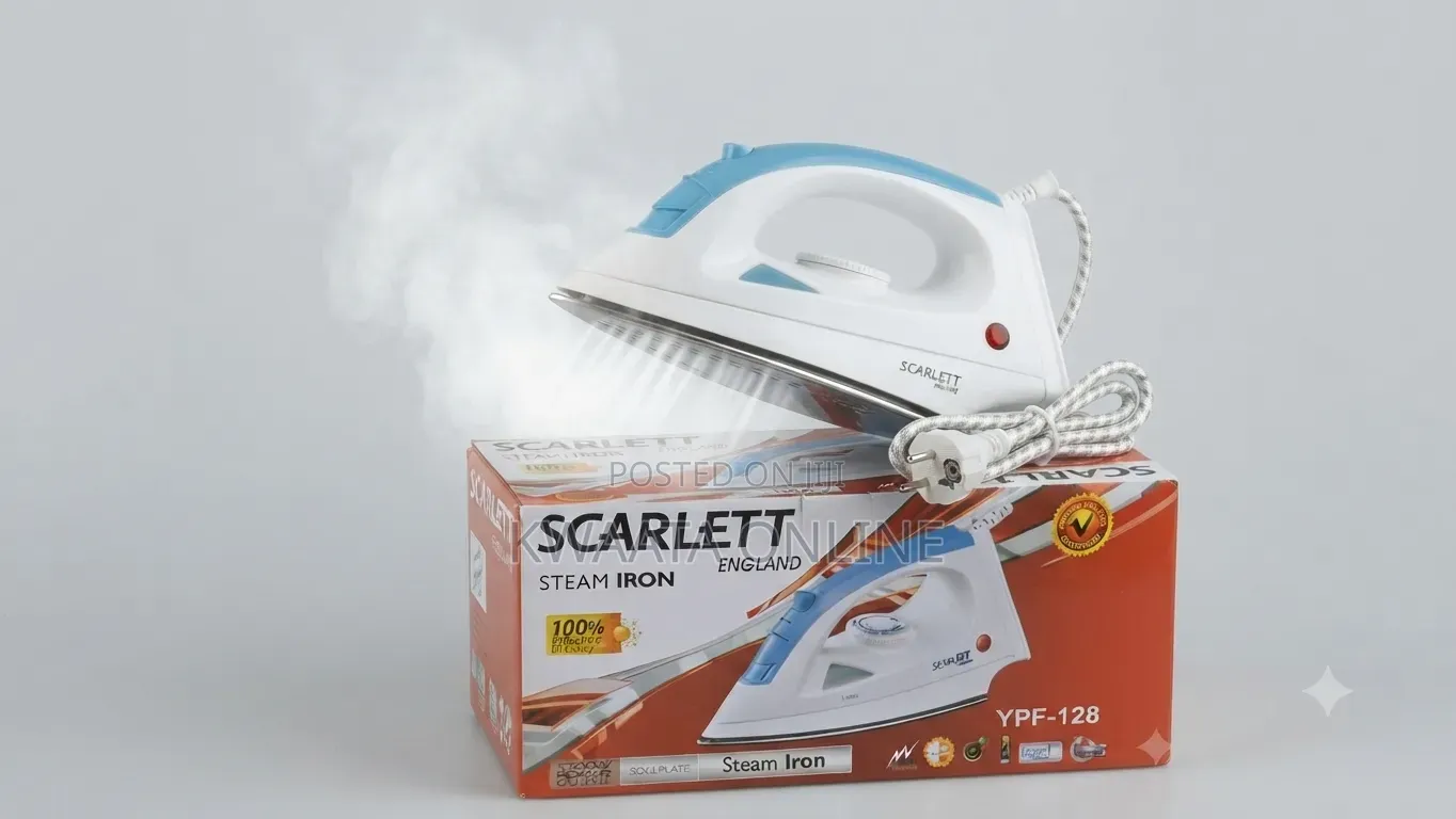 Scarlett 1200W Steam Iron Stainless Steel Soleplate 360° Swivel Cord