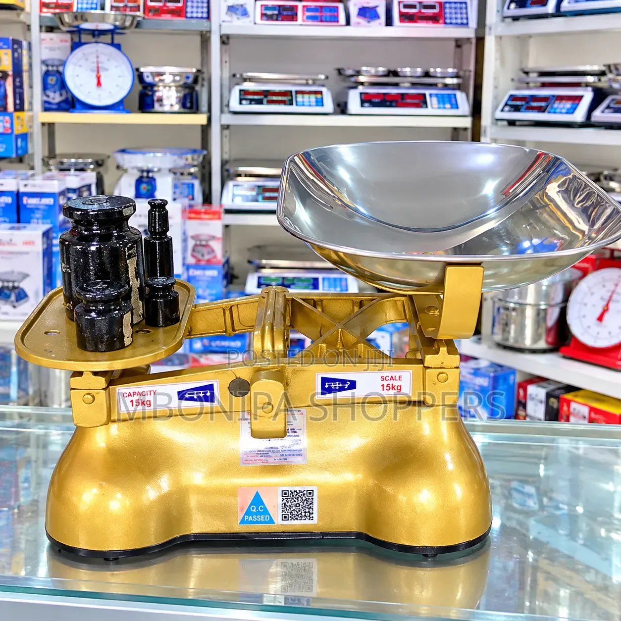15kg Heavy-Duty Mechanical Weighing Scale With Stainless Steel Pan