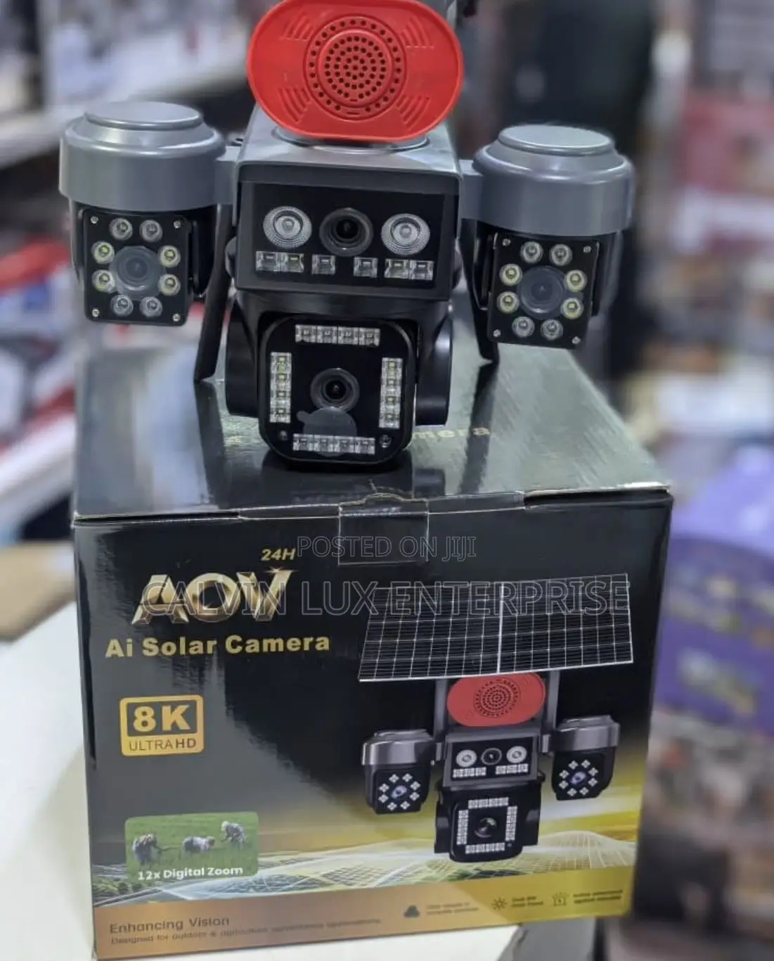 4 Lense Camera With 2 Solar Panels and Large Battery  Capacity