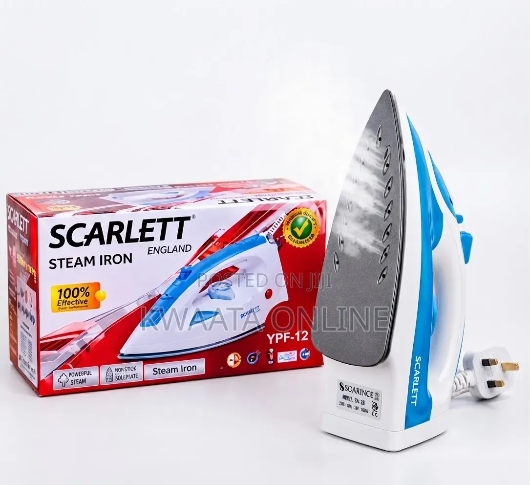 Scarlett 1200W Steam Iron Stainless Steel Soleplate 360° Swivel Cord