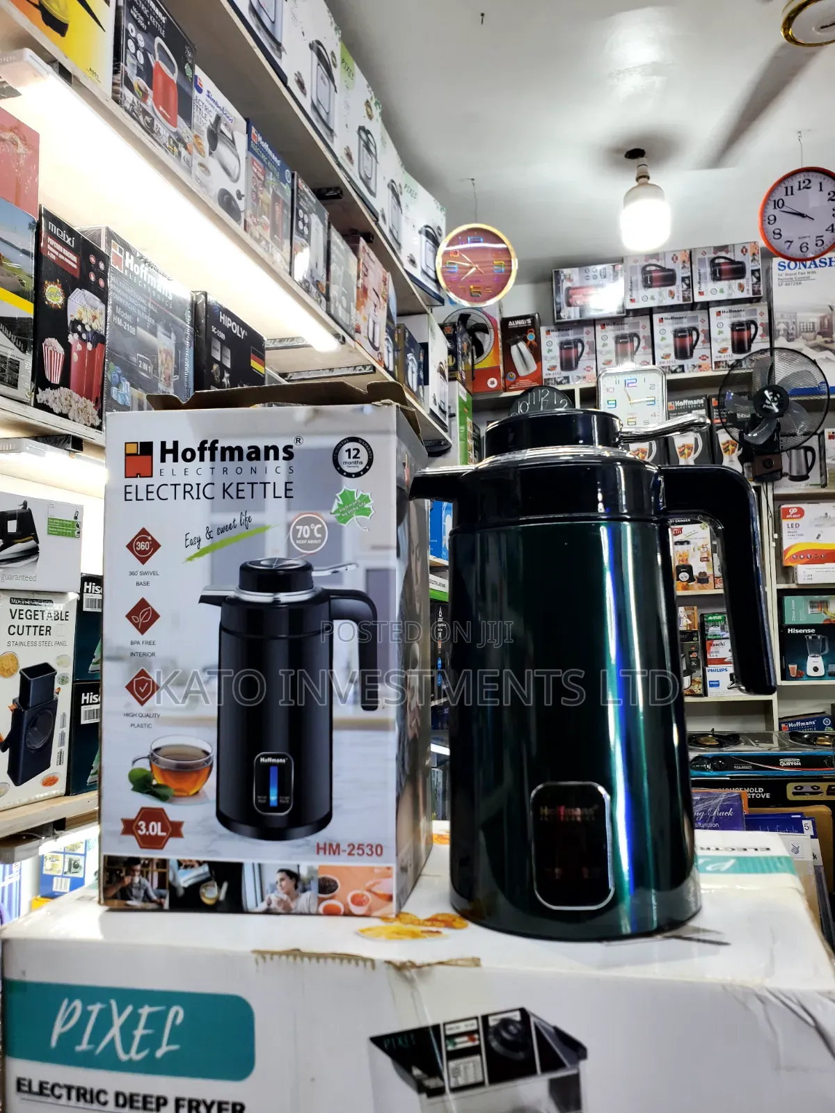 Hoffmans 3.0L Electric HM-2530 Flask-Style Electric Thermal Kettle