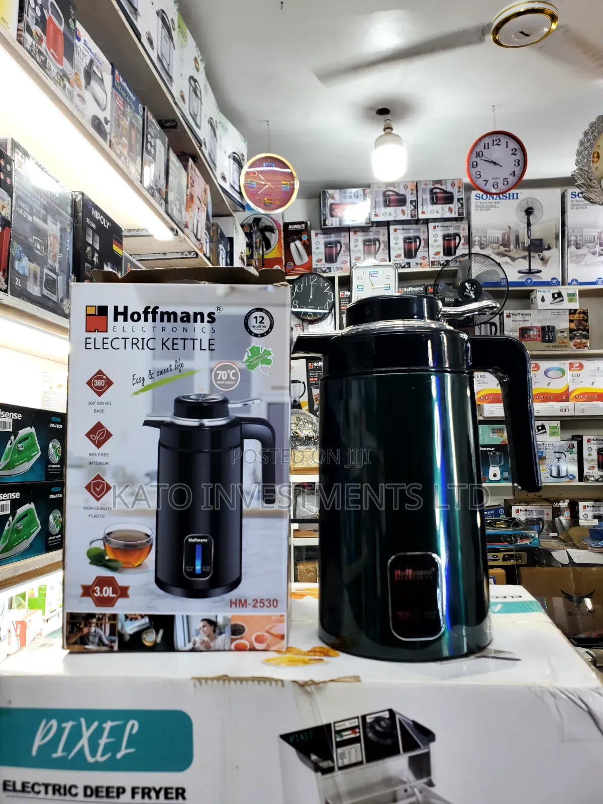 Hoffmans 3.0L Electric HM-2530 Flask-Style Electric Thermal Kettle