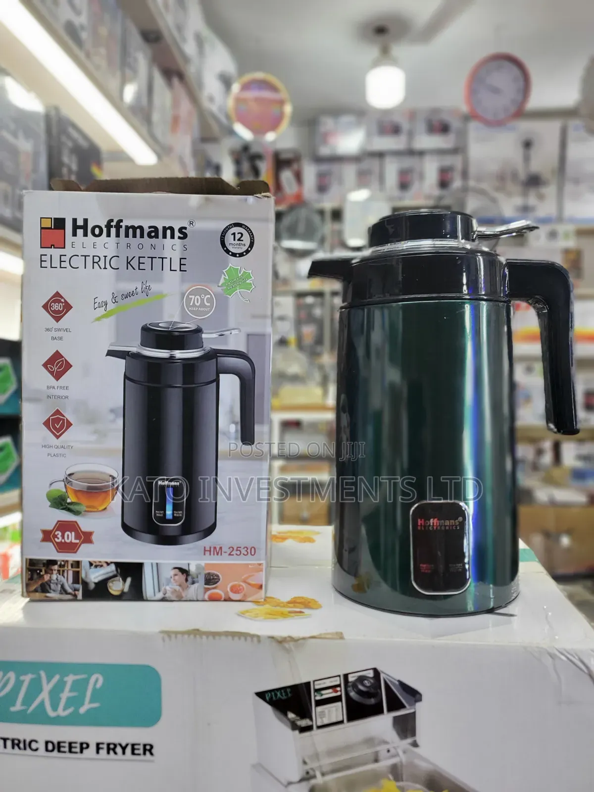 Hoffmans 3.0L Electric HM-2530 Flask-Style Electric Thermal Kettle