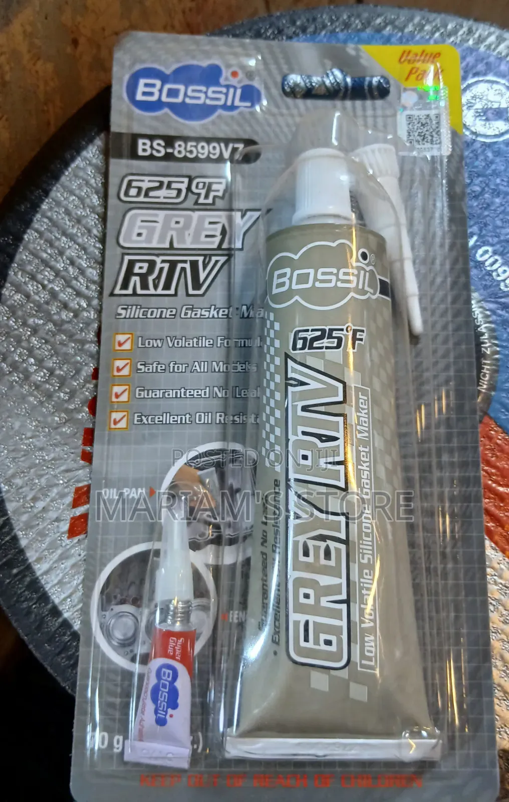 Bossil Grey RTV Silicone Gasket Maker