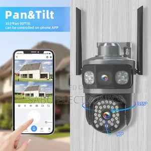 Dual Lens 4G SIM Outdoor PTZ Security Camera EseeCloud Two-Way Audio