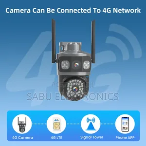 Dual Lens 4G SIM Outdoor PTZ Security Camera EseeCloud Two-Way Audio