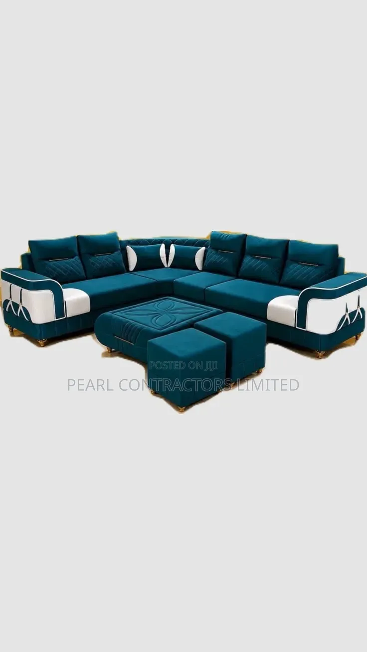 Sofas/L Sofa Couches With Poufs in Any Colour/Material 1,900,000/-