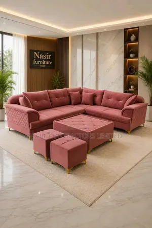Sofas/L Sofa Couches With Poufs in Any Colour/Material 1,900,000/-