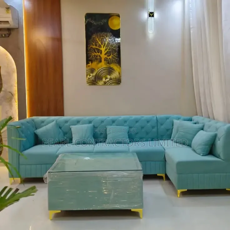 Sofas/L Sofa Couches With Poufs in Any Colour/Material 1,900,000/-