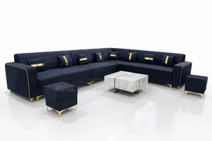 Sofas/6 Seaters L Sofas With Poufs in Any Colour/Material