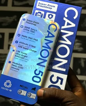 New Tecno Camon 50 256 GB Black