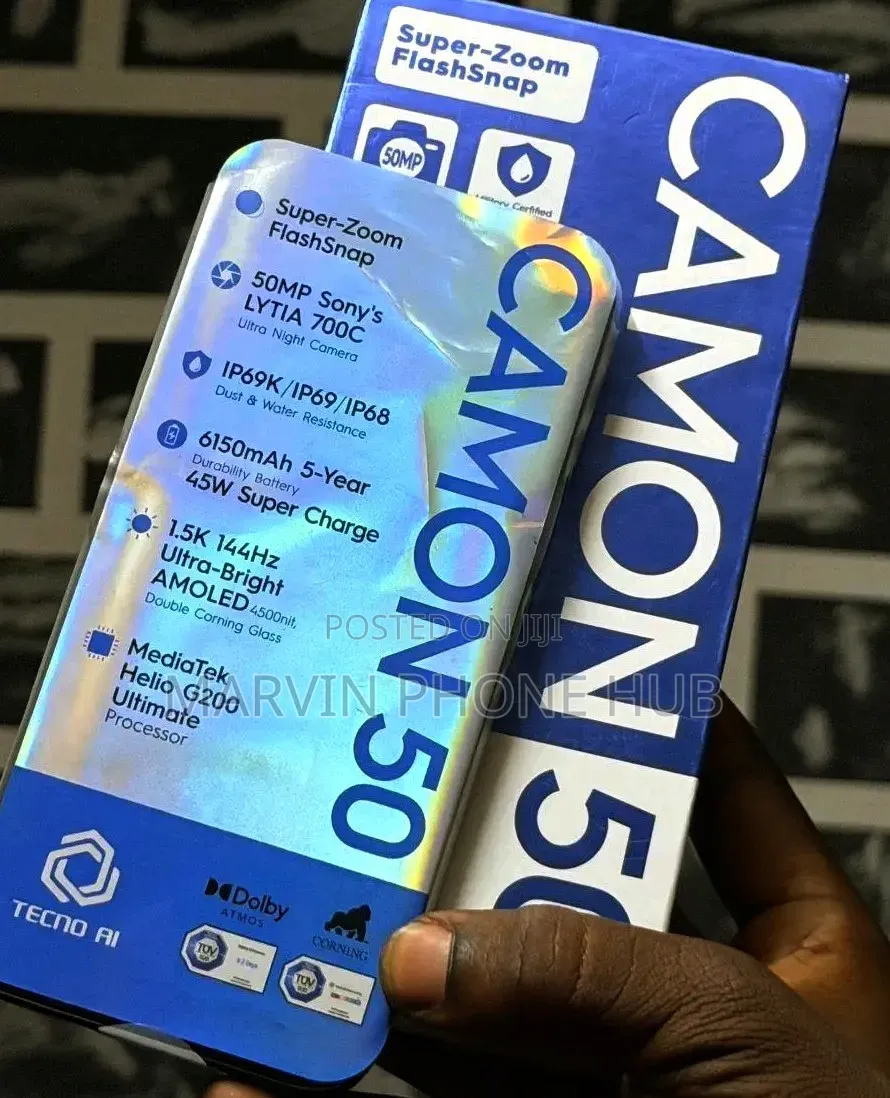 New Tecno Camon 50 256 GB Black