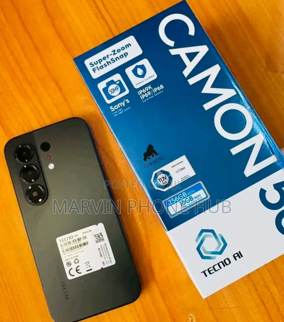 New Tecno Camon 50 256 GB Black