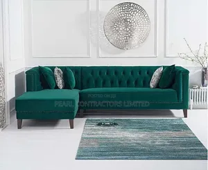 Sofas/Modern Buttoned L Sofas in Any Colour/Material From 1,600,000/-