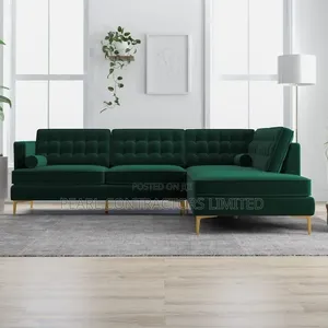 Sofas/Modern Buttoned L Sofas in Any Colour/Material From 1,600,000/-