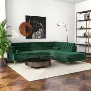 Sofas/Modern Buttoned L Sofas in Any Colour/Material From 1,600,000/-