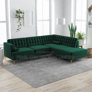 Sofas/Modern Buttoned L Sofas in Any Colour/Material From 1,600,000/-