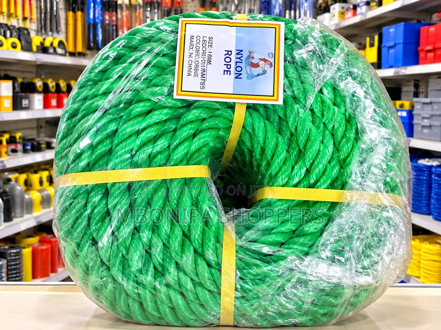2mm × 100m Green Nylon Rope – Strong Durable