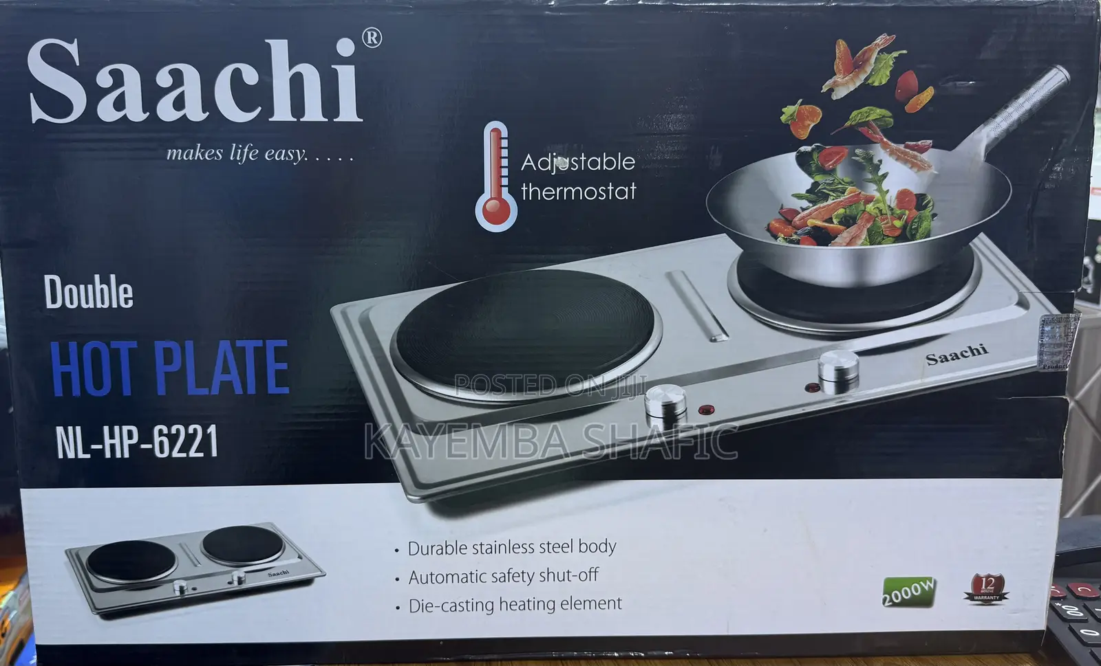 Brand New Saachi Double Hot Plate NL-HP-6221 Electric Cooker