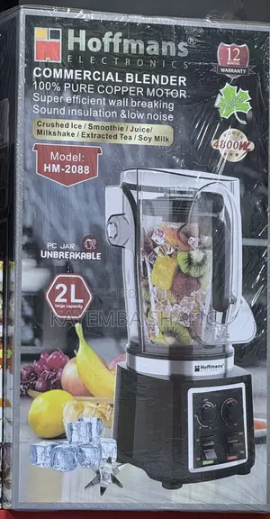 Hoffmans HM-2088 Silent Commercial Blender 4800W Unbreakable 2L