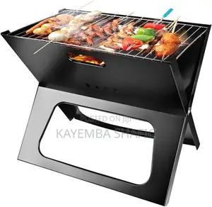 Portable X-Shaped Foldable Charcoal BBQ Grill - Outdoor Camping