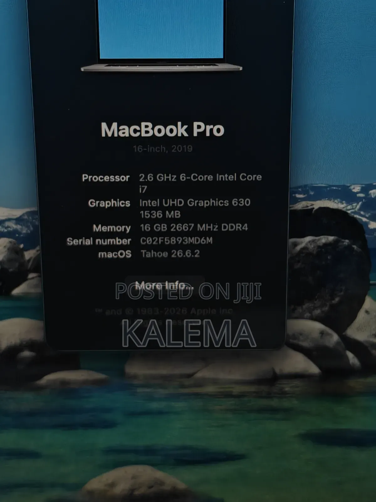New Laptop Apple MacBook Pro 16GB Intel Core i7 SSD 512GB