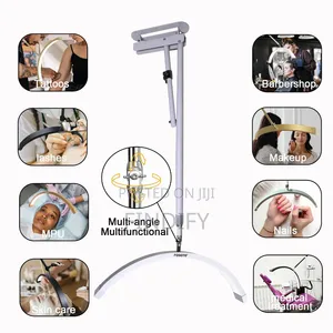 Wall Mounted Half Moon Light Lamp for Lashes With Phone Holder