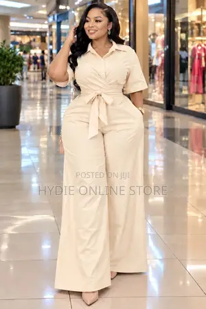 Elegant Satin Short-Sleeved Jumpsuit
