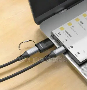 Porodo Minilink Transparent OTG Adapter USB-C to USB-A
