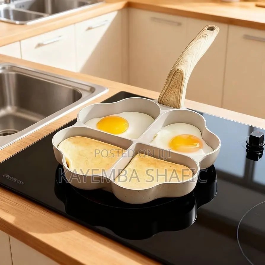 4-Hole Non-Stick Heart Shaped Breakfast Egg Pancake Pan