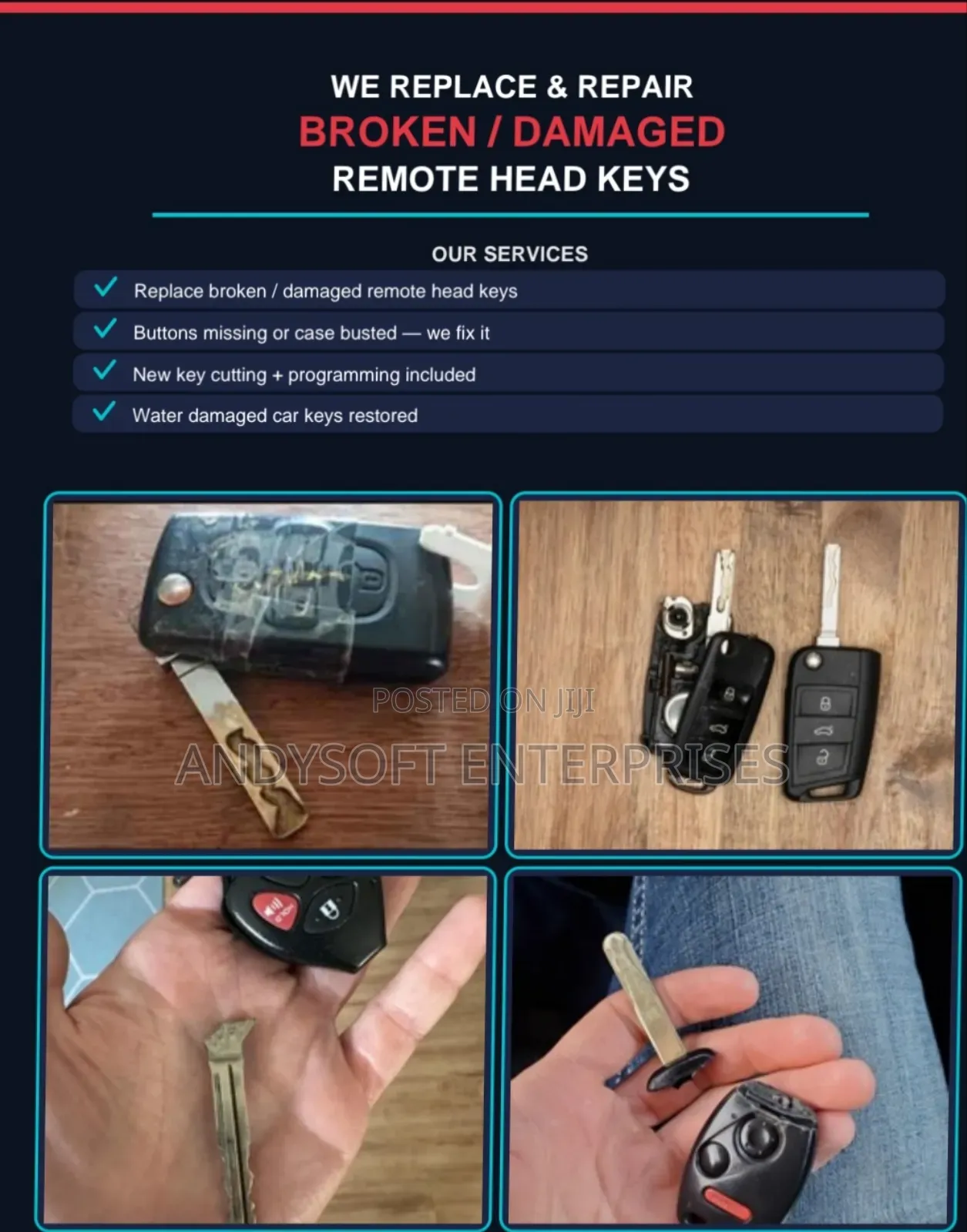Replace and Repair Broken/Damaged Car Remote Head Keys Housing