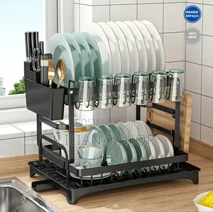2-Tier Multifunctional Bowl and Dish Drying Rack