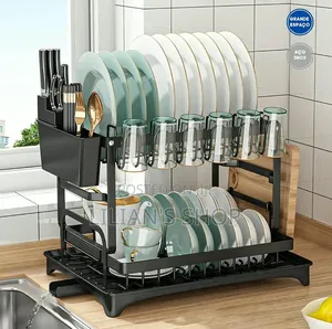 2-Tier Multifunctional Bowl and Dish Drying Rack